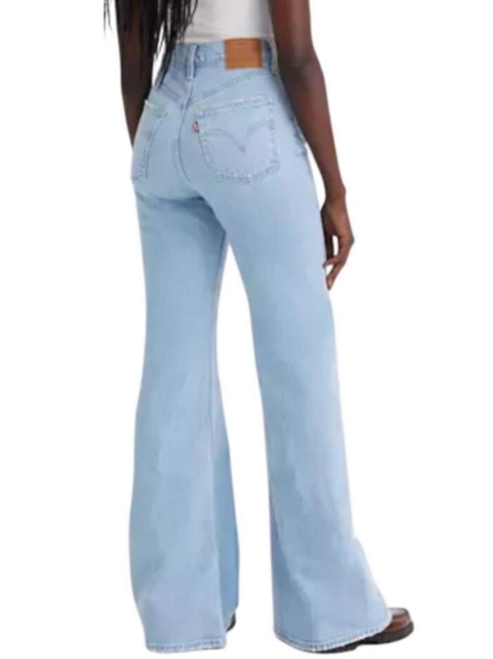 Levi's Ribcage Jeans Bell Size 30 Light Wash